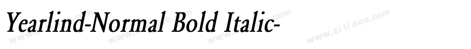 Yearlind-Normal Bold Italic字体转换